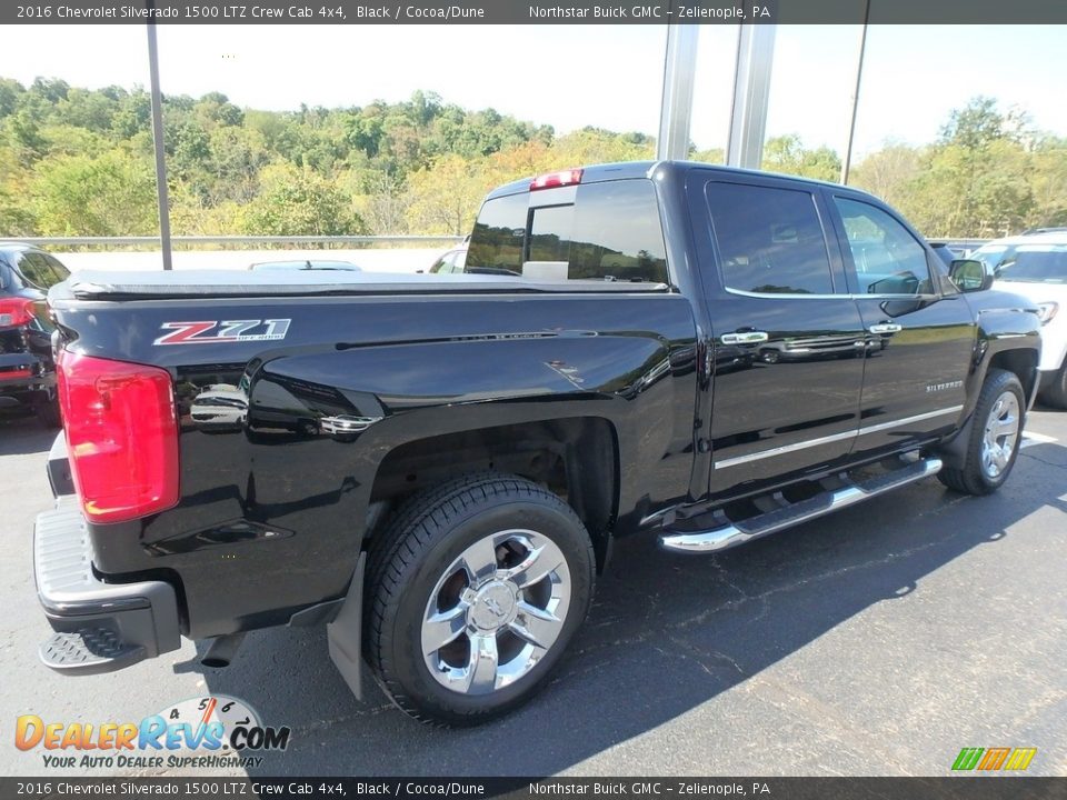 2016 Chevrolet Silverado 1500 LTZ Crew Cab 4x4 Black / Cocoa/Dune Photo #8