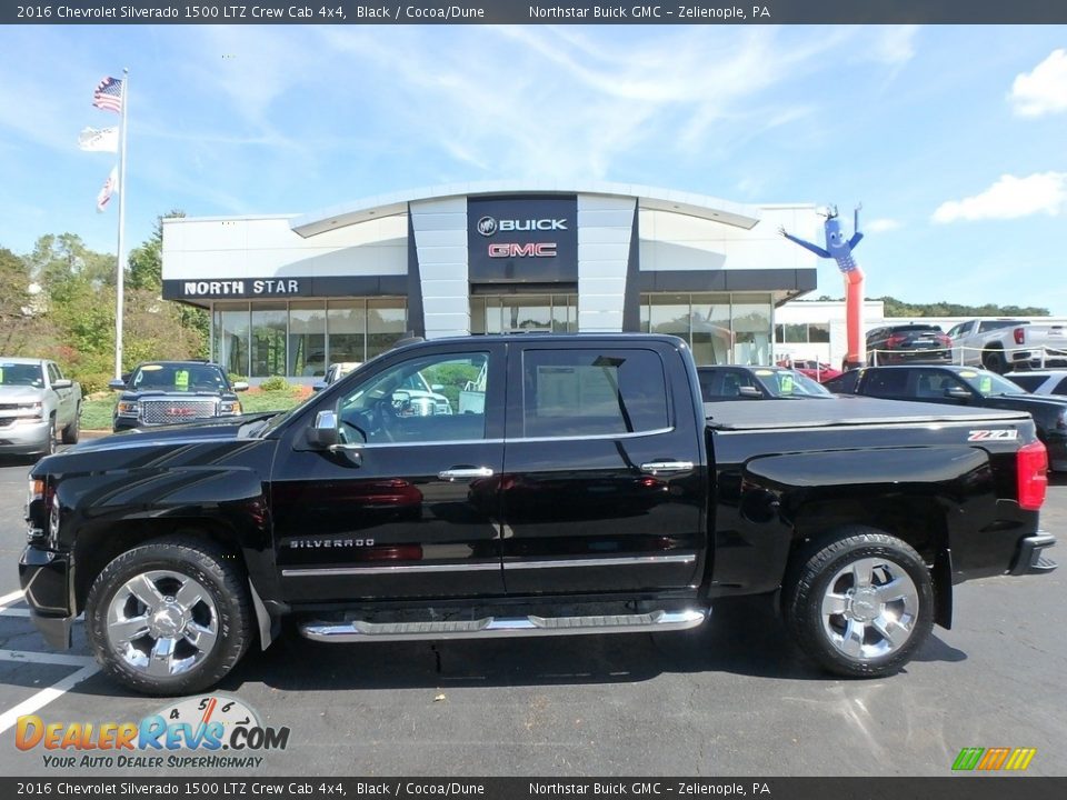 2016 Chevrolet Silverado 1500 LTZ Crew Cab 4x4 Black / Cocoa/Dune Photo #11