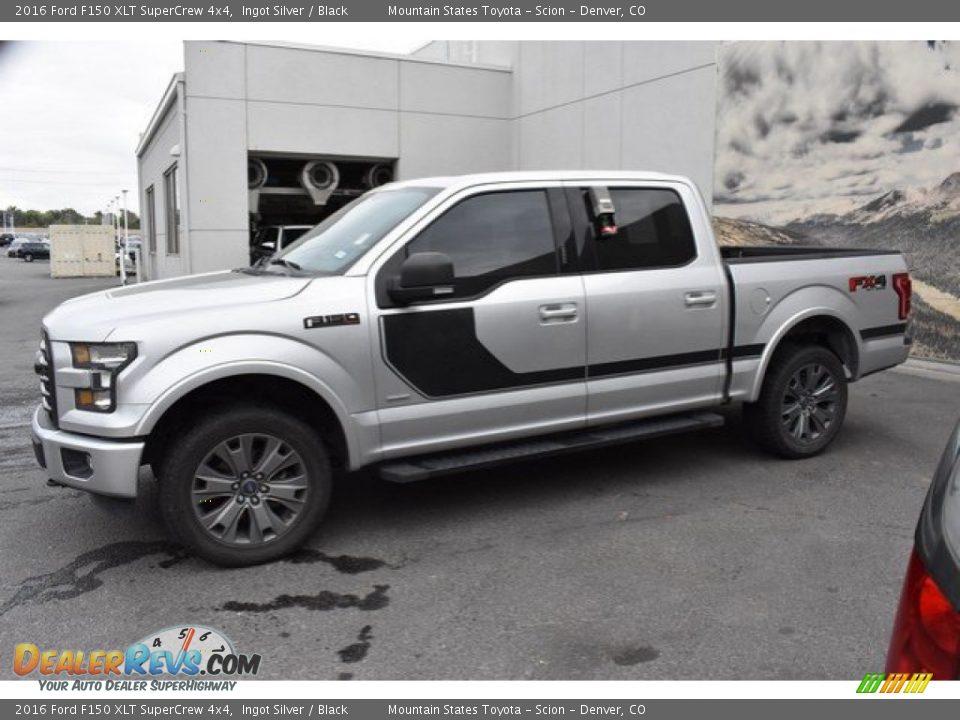 2016 Ford F150 XLT SuperCrew 4x4 Ingot Silver / Black Photo #3