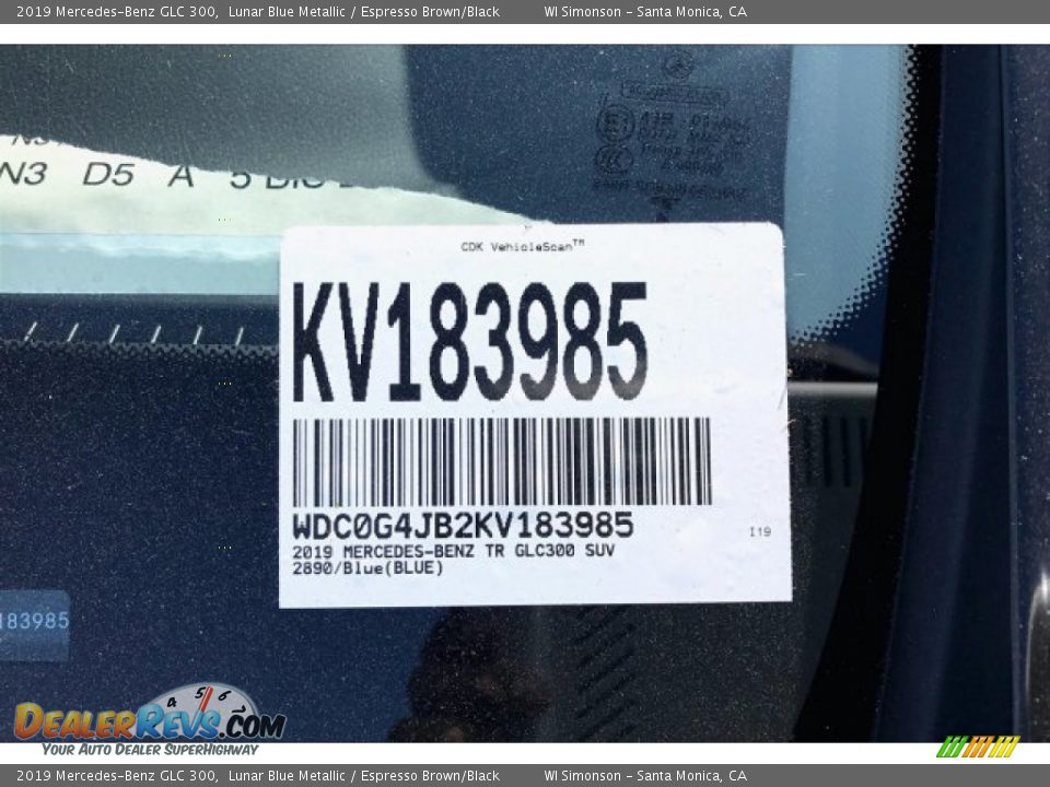 2019 Mercedes-Benz GLC 300 Lunar Blue Metallic / Espresso Brown/Black Photo #10