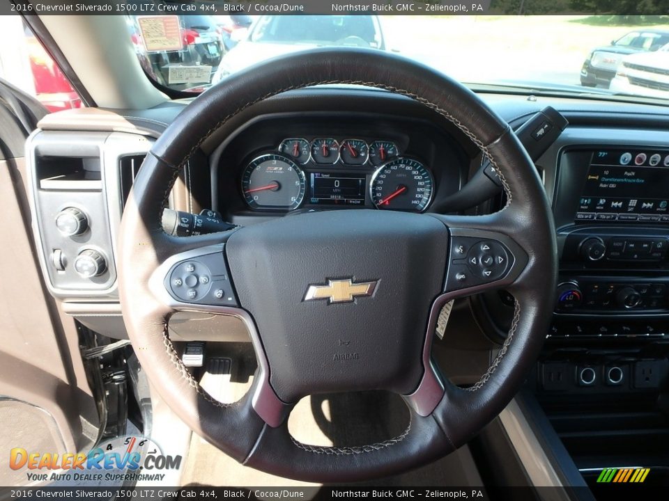 2016 Chevrolet Silverado 1500 LTZ Crew Cab 4x4 Black / Cocoa/Dune Photo #22