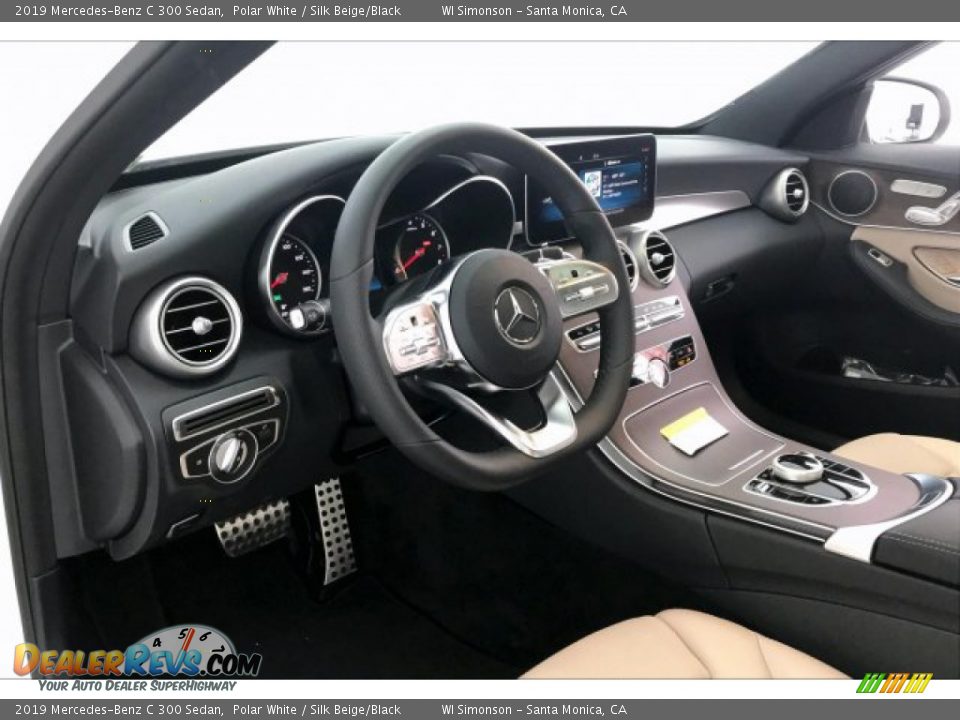 2019 Mercedes-Benz C 300 Sedan Polar White / Silk Beige/Black Photo #4