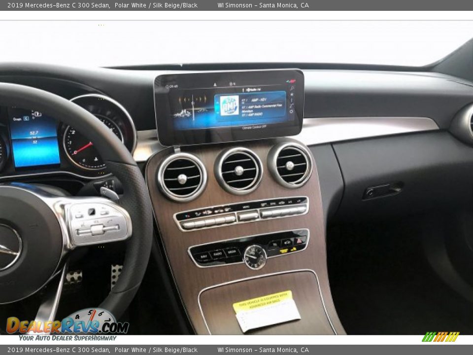 2019 Mercedes-Benz C 300 Sedan Polar White / Silk Beige/Black Photo #6