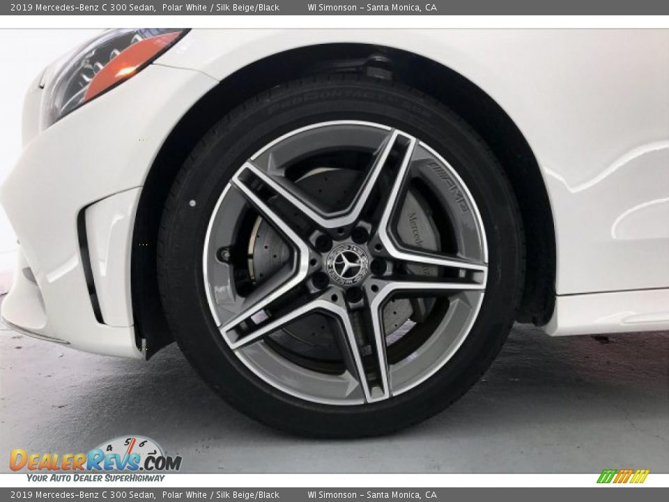 2019 Mercedes-Benz C 300 Sedan Polar White / Silk Beige/Black Photo #9