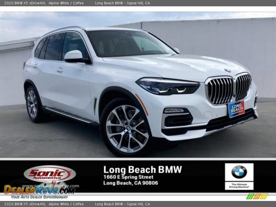 2020 BMW X5 sDrive40i Alpine White / Coffee Photo #1