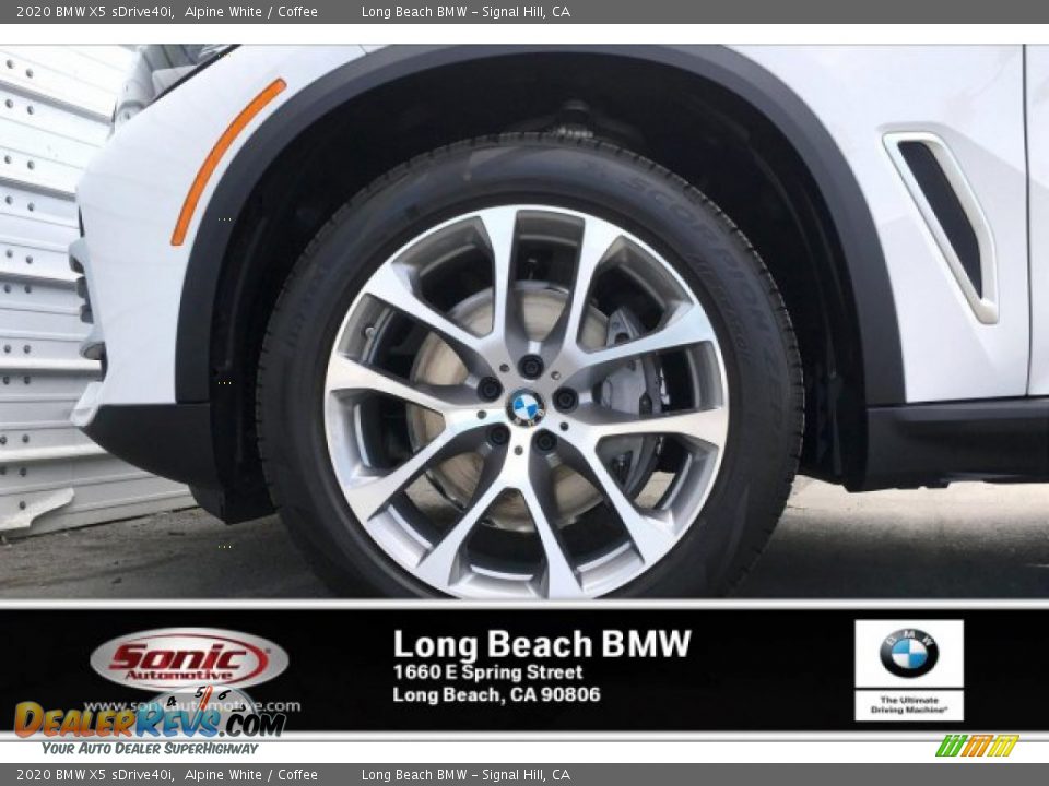 2020 BMW X5 sDrive40i Alpine White / Coffee Photo #9