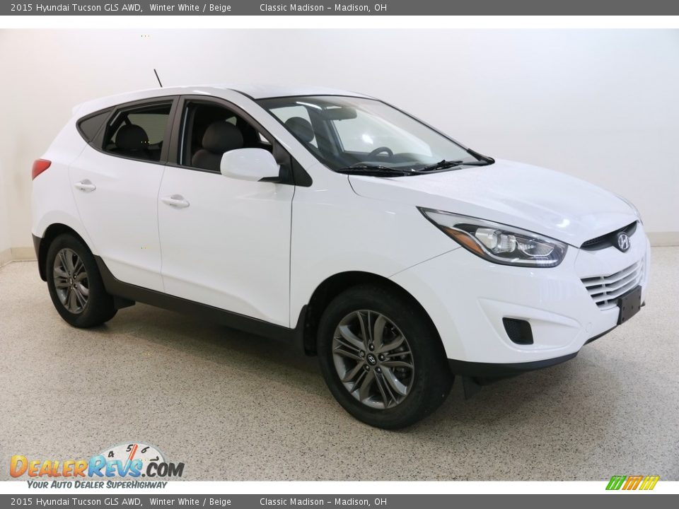 2015 Hyundai Tucson GLS AWD Winter White / Beige Photo #1