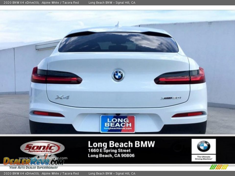 2020 BMW X4 xDrive30i Alpine White / Tacora Red Photo #3