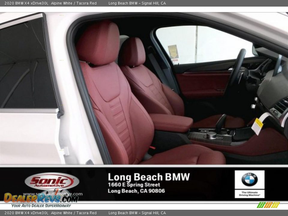 2020 BMW X4 xDrive30i Alpine White / Tacora Red Photo #7