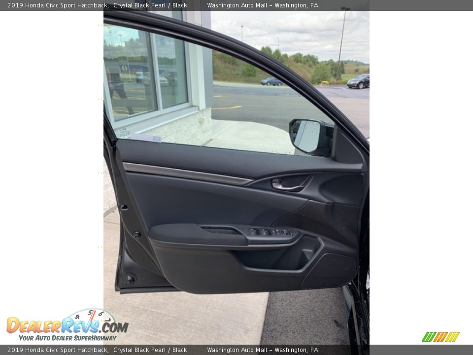 2019 Honda Civic Sport Hatchback Crystal Black Pearl / Black Photo #10