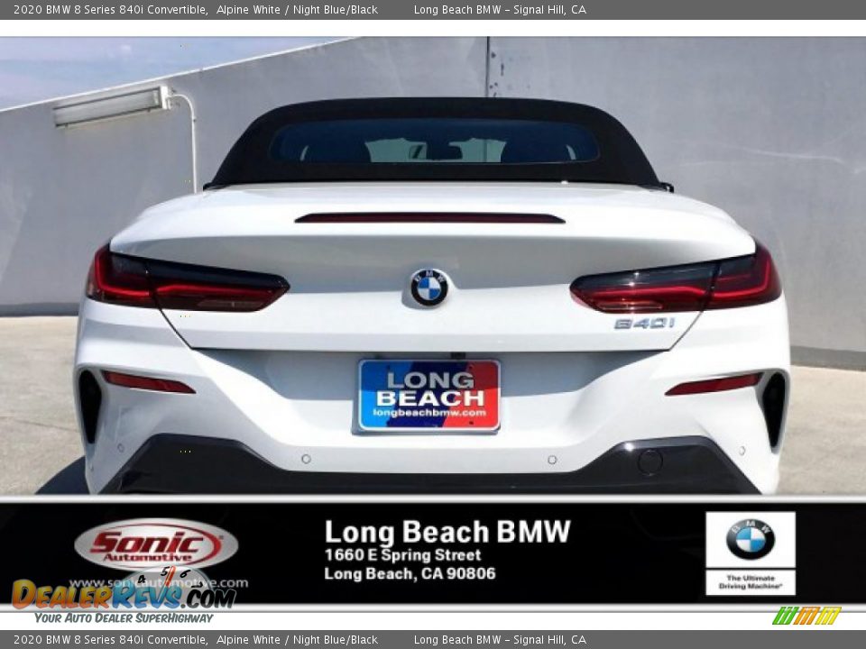 2020 BMW 8 Series 840i Convertible Alpine White / Night Blue/Black Photo #3