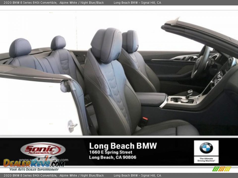 2020 BMW 8 Series 840i Convertible Alpine White / Night Blue/Black Photo #7