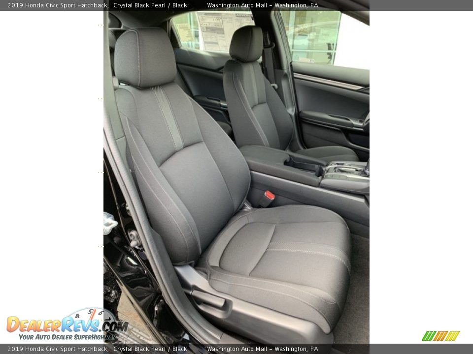 2019 Honda Civic Sport Hatchback Crystal Black Pearl / Black Photo #27