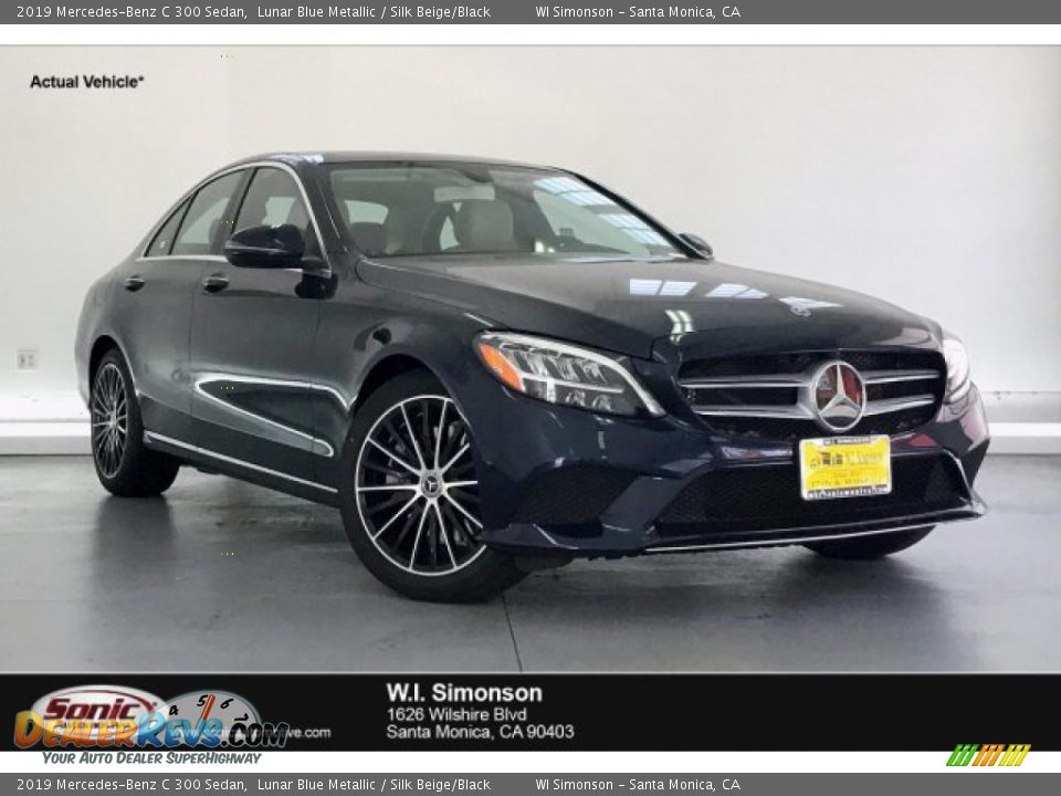 2019 Mercedes-Benz C 300 Sedan Lunar Blue Metallic / Silk Beige/Black Photo #1