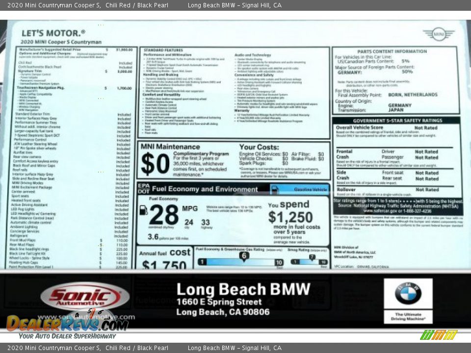 2020 Mini Countryman Cooper S Chili Red / Black Pearl Photo #10