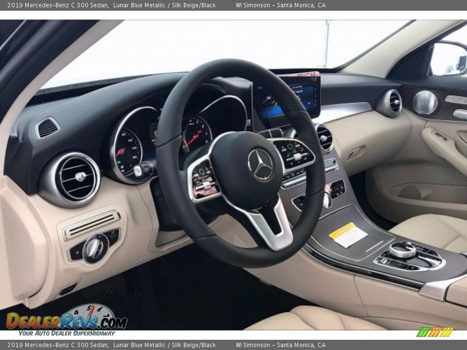 2019 Mercedes-Benz C 300 Sedan Lunar Blue Metallic / Silk Beige/Black Photo #4