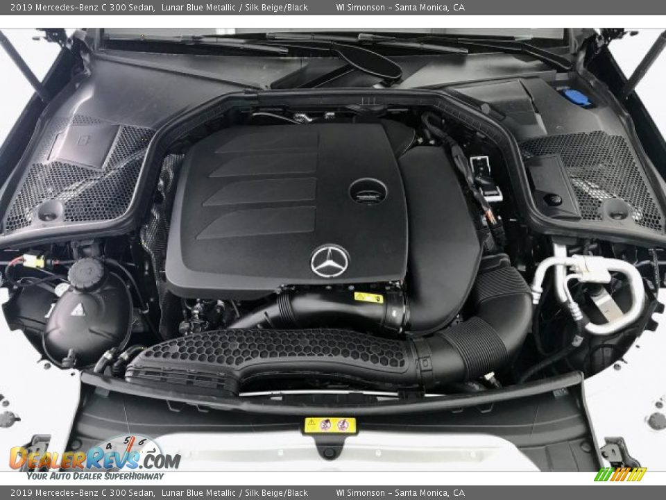 2019 Mercedes-Benz C 300 Sedan Lunar Blue Metallic / Silk Beige/Black Photo #8