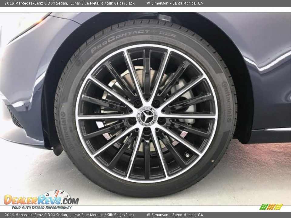 2019 Mercedes-Benz C 300 Sedan Lunar Blue Metallic / Silk Beige/Black Photo #9