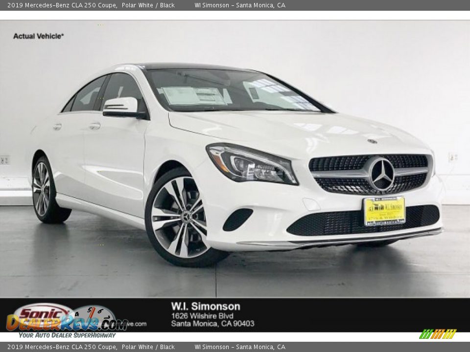 2019 Mercedes-Benz CLA 250 Coupe Polar White / Black Photo #1