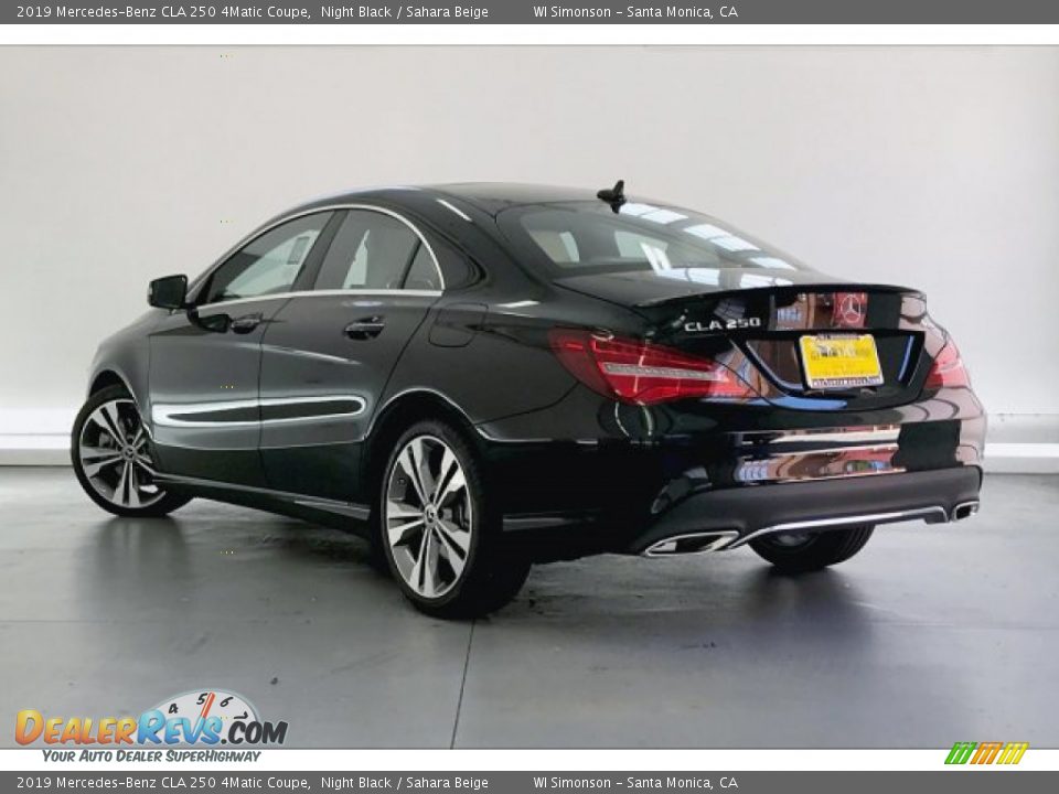 2019 Mercedes-Benz CLA 250 4Matic Coupe Night Black / Sahara Beige Photo #2