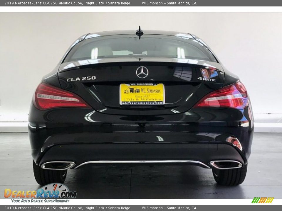 2019 Mercedes-Benz CLA 250 4Matic Coupe Night Black / Sahara Beige Photo #3