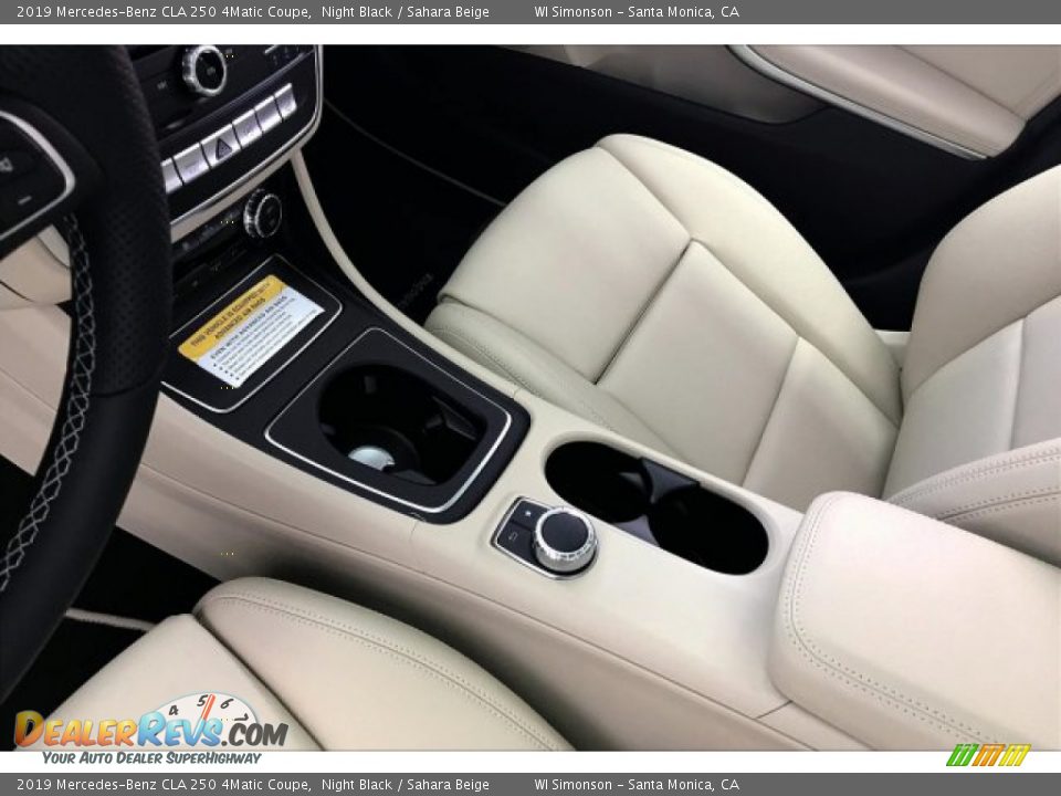2019 Mercedes-Benz CLA 250 4Matic Coupe Night Black / Sahara Beige Photo #7