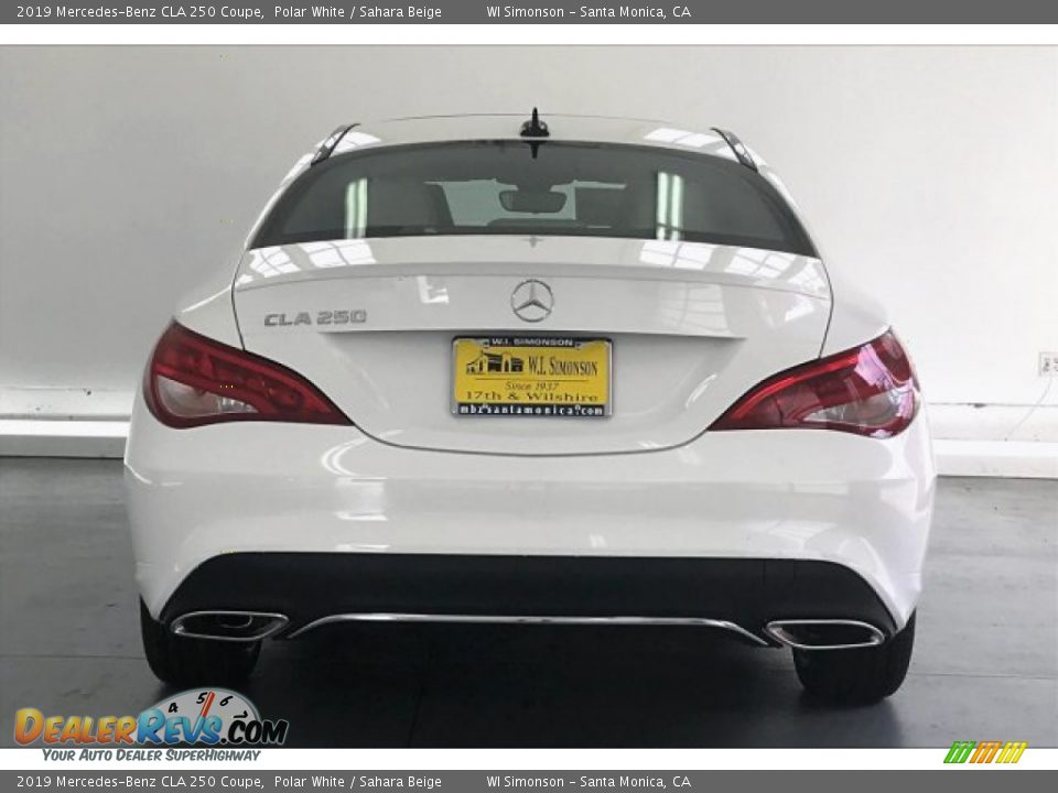 2019 Mercedes-Benz CLA 250 Coupe Polar White / Sahara Beige Photo #3