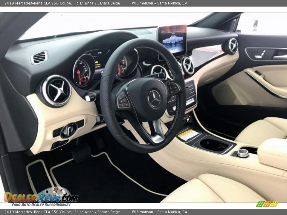 2019 Mercedes-Benz CLA 250 Coupe Polar White / Sahara Beige Photo #4