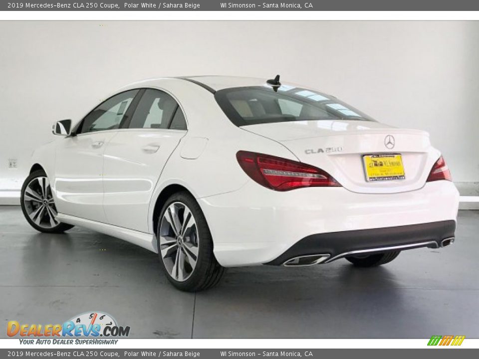 2019 Mercedes-Benz CLA 250 Coupe Polar White / Sahara Beige Photo #2