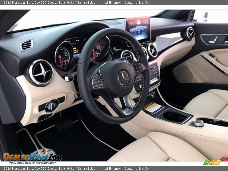 2019 Mercedes-Benz CLA 250 Coupe Polar White / Sahara Beige Photo #4