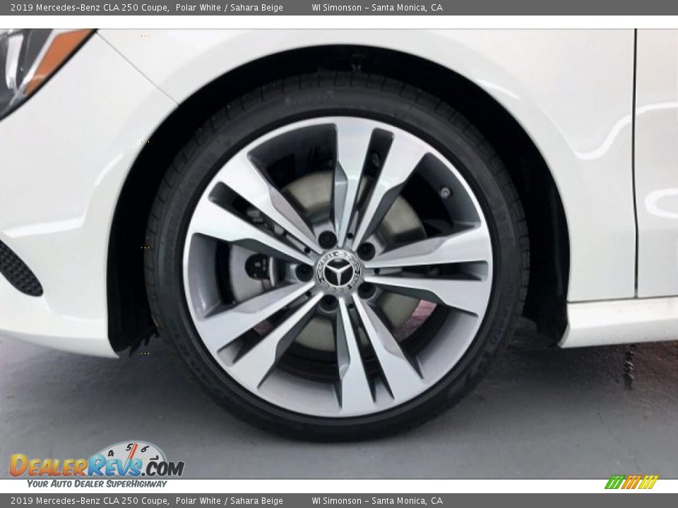 2019 Mercedes-Benz CLA 250 Coupe Polar White / Sahara Beige Photo #9