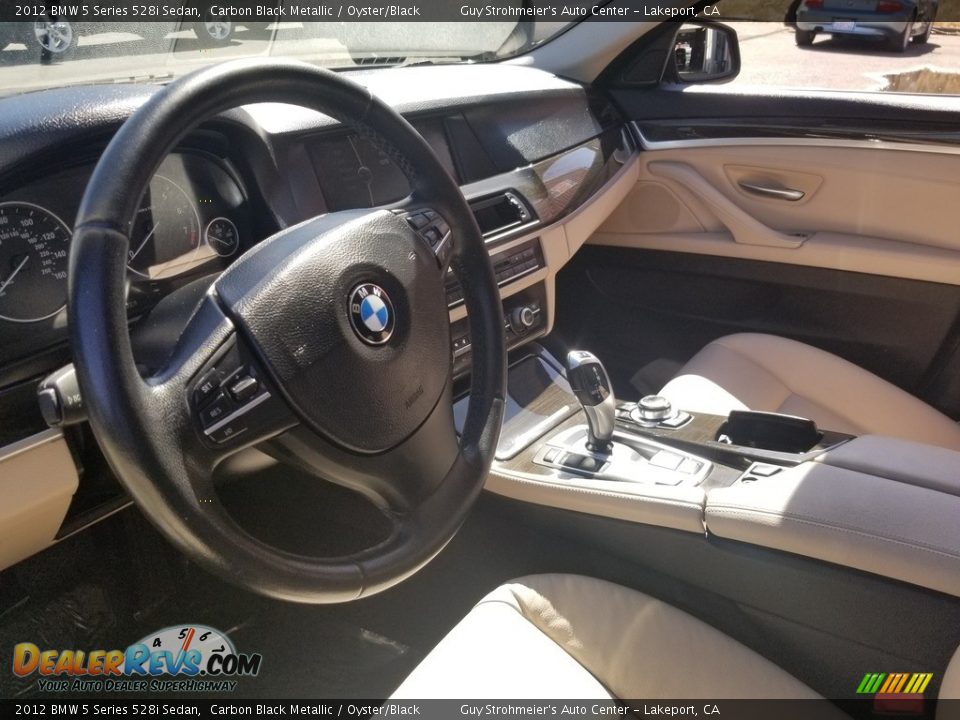 2012 BMW 5 Series 528i Sedan Carbon Black Metallic / Oyster/Black Photo #5