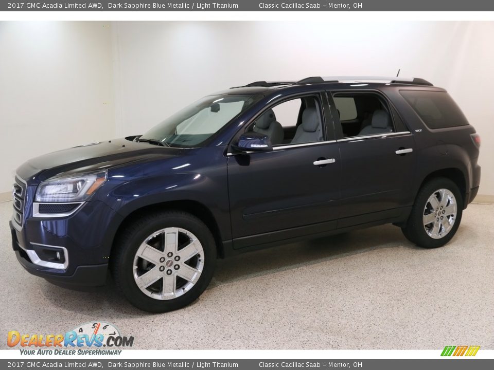 2017 GMC Acadia Limited AWD Dark Sapphire Blue Metallic / Light Titanium Photo #3