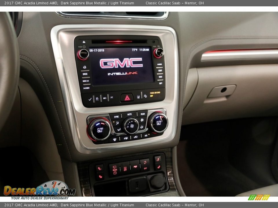 2017 GMC Acadia Limited AWD Dark Sapphire Blue Metallic / Light Titanium Photo #9