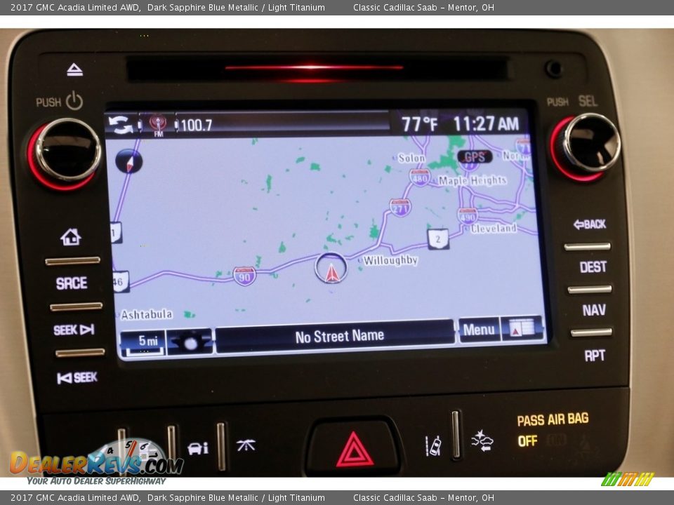 2017 GMC Acadia Limited AWD Dark Sapphire Blue Metallic / Light Titanium Photo #10