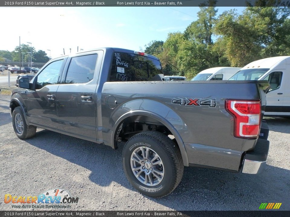 2019 Ford F150 Lariat SuperCrew 4x4 Magnetic / Black Photo #4