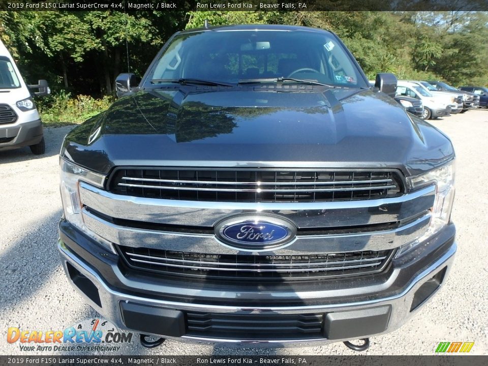 2019 Ford F150 Lariat SuperCrew 4x4 Magnetic / Black Photo #7
