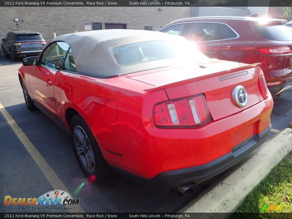 2011 Ford Mustang V6 Premium Convertible Race Red / Stone Photo #2