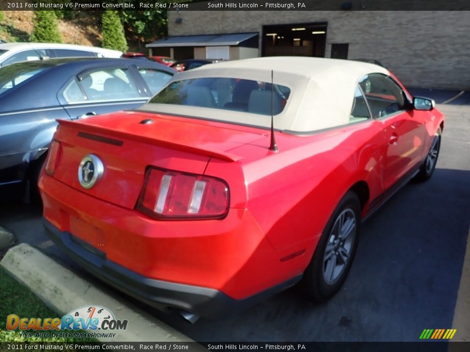 2011 Ford Mustang V6 Premium Convertible Race Red / Stone Photo #3