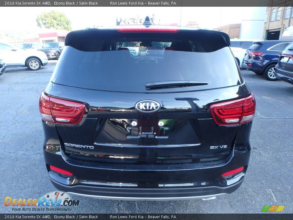 2019 Kia Sorento SX AWD Ebony Black / Satin Black Photo #3