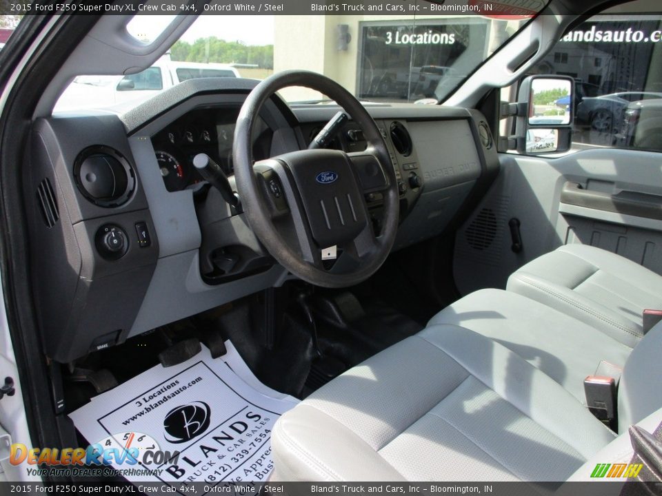 2015 Ford F250 Super Duty XL Crew Cab 4x4 Oxford White / Steel Photo #6