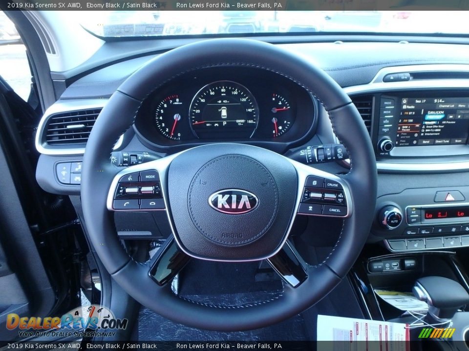 2019 Kia Sorento SX AWD Ebony Black / Satin Black Photo #16