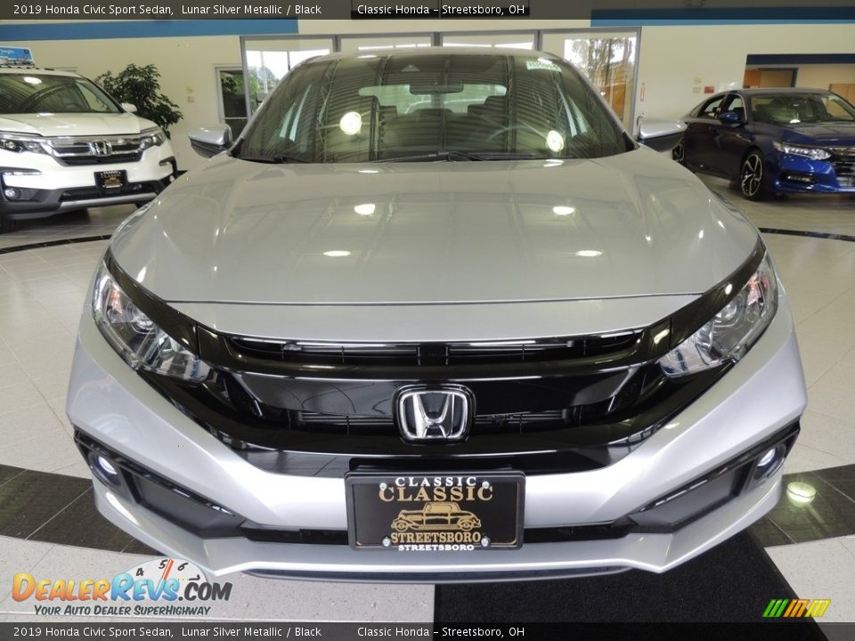 2019 Honda Civic Sport Sedan Lunar Silver Metallic / Black Photo #2