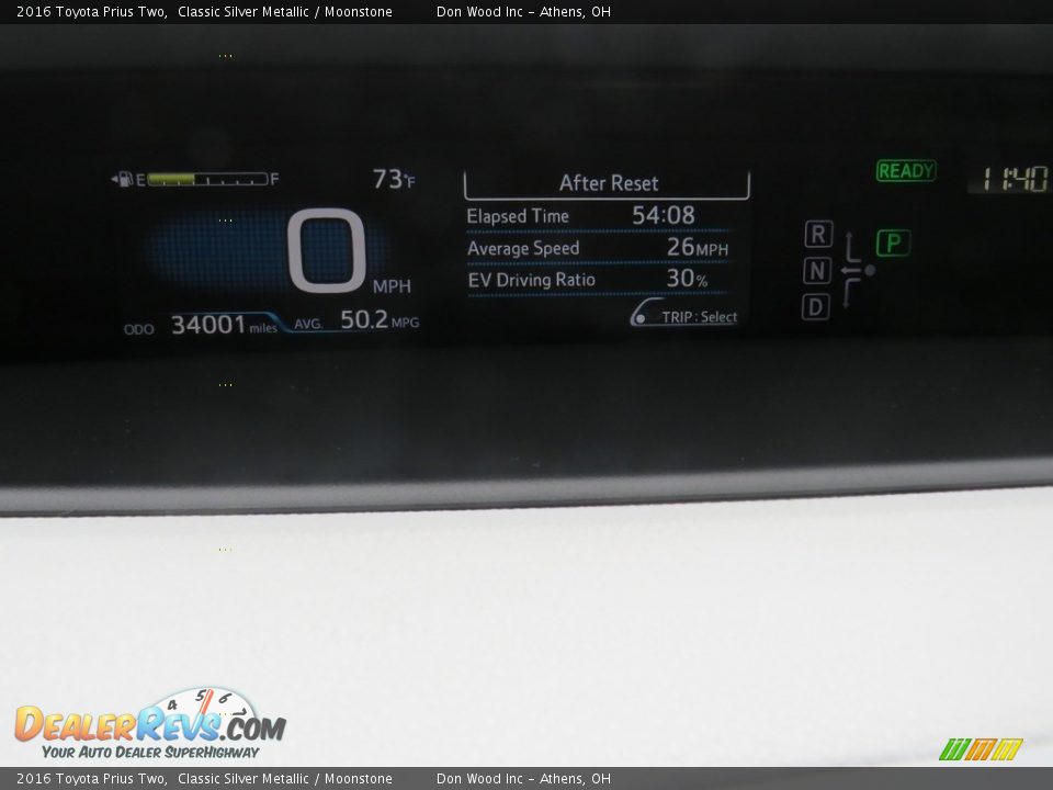 2016 Toyota Prius Two Classic Silver Metallic / Moonstone Photo #24