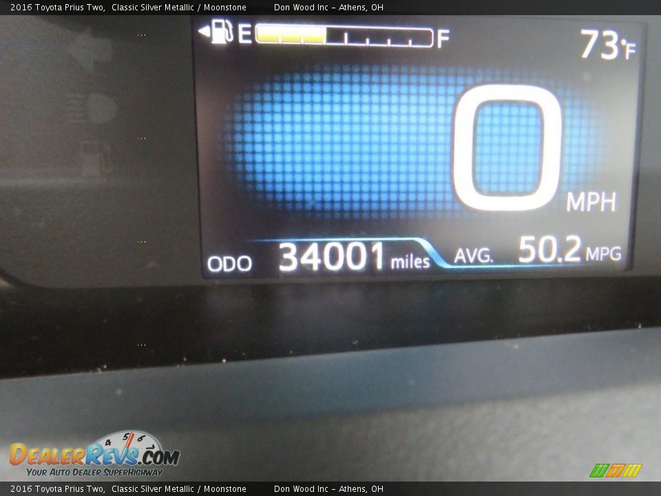 2016 Toyota Prius Two Classic Silver Metallic / Moonstone Photo #25