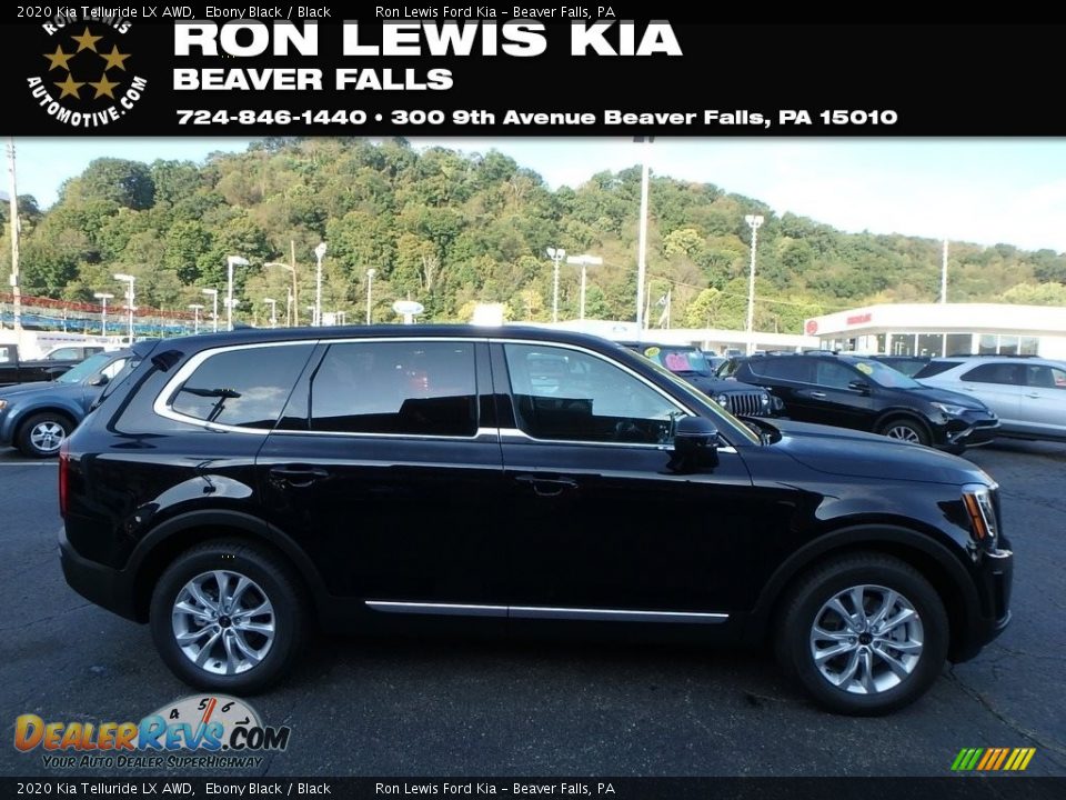 2020 Kia Telluride LX AWD Ebony Black / Black Photo #1