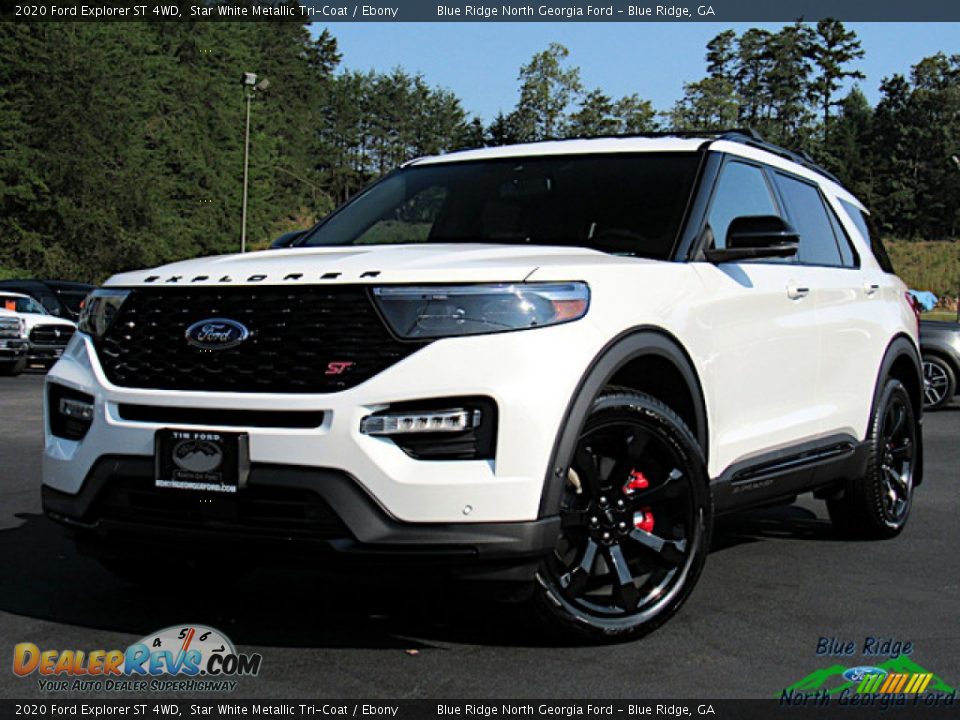 2020 Ford Explorer ST 4WD Star White Metallic Tri-Coat / Ebony Photo #1