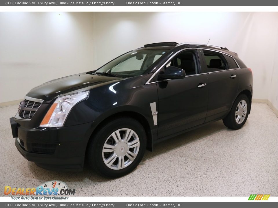 2012 Cadillac SRX Luxury AWD Black Ice Metallic / Ebony/Ebony Photo #3