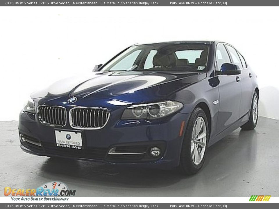 2016 BMW 5 Series 528i xDrive Sedan Mediterranean Blue Metallic / Venetian Beige/Black Photo #1
