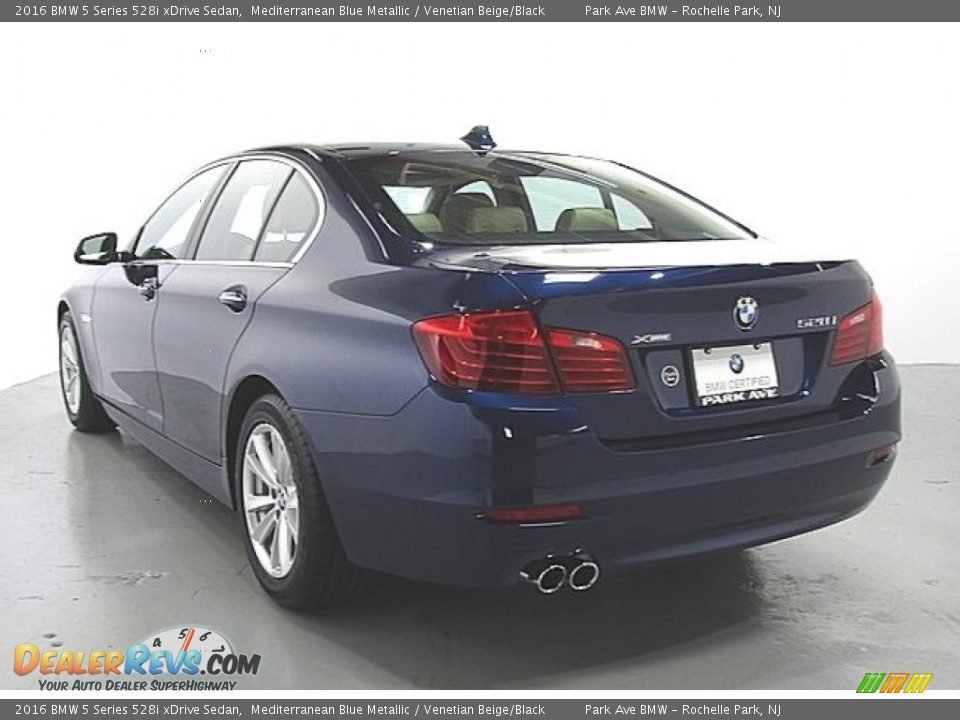 2016 BMW 5 Series 528i xDrive Sedan Mediterranean Blue Metallic / Venetian Beige/Black Photo #2